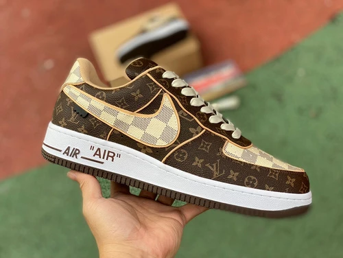 Louis Vuitton x Nike Air Force 1 Brown