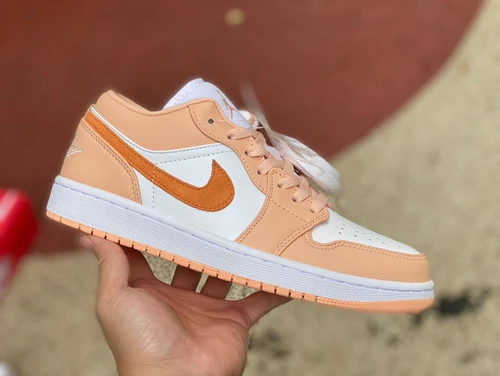 Air Jordan 1 Low White Pink Orange Sneakers DC0774-801