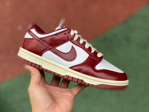 Nike Dunk Low PRM "Team Red" White Red FJ4555-100