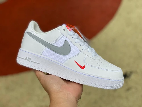 Nike Air Force 1 Low White/Grey/Red Swoosh FD9772-100