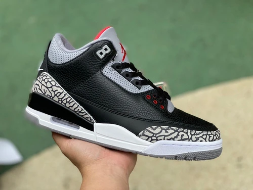 Air Jordan 3 Retro "Black Cement" Cracked Leather 854262-001