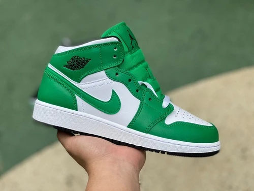 Air Jordan 1 Mid White Green Sneakers DQ8423-301