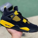 Air Jordan 4 Retro "Thunder" Black Yellow LJR Edition DH6927-017