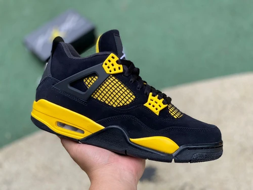 Air Jordan 4 Retro "Thunder" Black Yellow LJR Edition DH6927-017