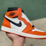 Air Jordan 1 OG White Orange High Sneakers 555088-113