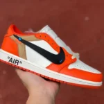 Air Jordan 1 x OFF-WHITE Black Toe Low Sneakers CZ0790-113