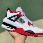 Air Jordan 4 Retro "Fire Red" Black White Red LJR Edition DC7770-160