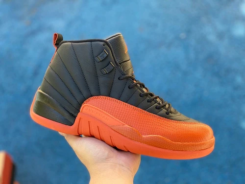 Air Jordan 12 WMNS "Brilliant Orange" Black Orange Sneakers FD9101-081