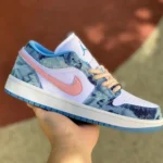 Air Jordan 1 Low Washed Denim Low-Top Sneaker DM8947-100