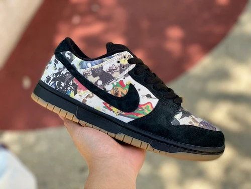 Supreme x Nike SB Dunk Low Black Graffiti FD8778-001