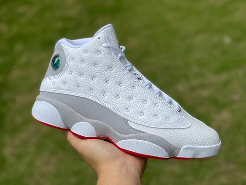 Air Jordan 13 "Wolf Grey" White Grey Red Sneakers 414571-160