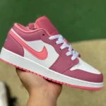 Air Jordan 1 Low White Pink Sneakers 553560-616