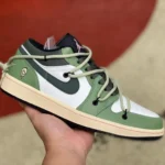 Air Jordan 1 Low White Green Sneakers 553558-062