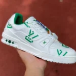 LOUIS VUITTON Trainer White Green