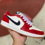 Air Jordan 1 Low White Red Sneakers CZ0790-100