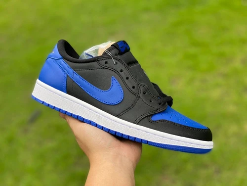 Air Jordan 1 Low "Black Blue" Premium Edition Low-Top Sneaker 705329-004