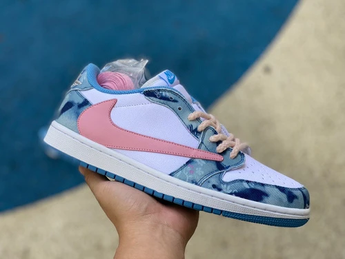 Travis Scott x Air Jordan 1 Low Denim Pink DM7866-932