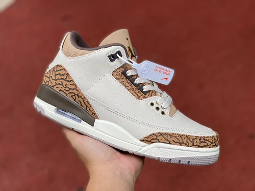 Air Jordan 3 "Palomino" White Brown Cracked Leather