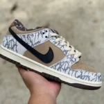 Travis Scott x Nike SB Dunk Low White Brown Paisley CT5053-010