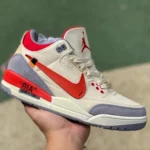 Off-White x Air Jordan 3 "Muslin" Distressed Canvas