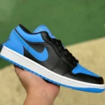 Air Jordan 1 Low "Black Blue" Retro Low-Top Sneaker 553558-041