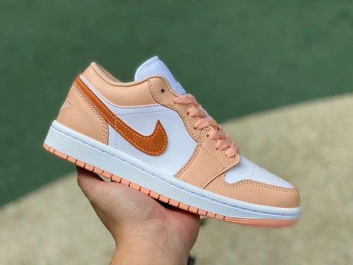 Air Jordan 1 Low White Pink Orange Sneakers DC0774-801