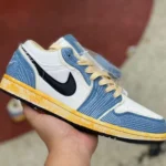 Air Jordan 1 Low Washed Blue Low-Top Sneaker FN7670-493