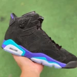 Air Jordan AJ6 "Aqua" High Black Purple Cut Piece Edition CT8529-004