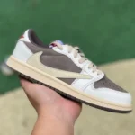 Travis Scott x Air Jordan 1 Low White Tan Kids DO5442-162