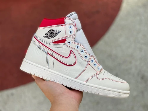 Air Jordan 1 White Red Rabbit High-Top Sneaker 555088-575441-160