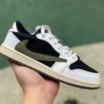 Travis Scott x Air Jordan 1 Low Medium Olive Black Green