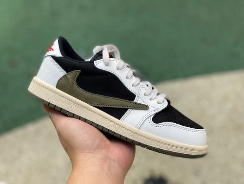 Travis Scott x Air Jordan 1 Low Medium Olive Black Green