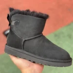 UGG Bailey Black Bow Short Boots