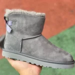 UGG Bailey Grey Bow Short Boots