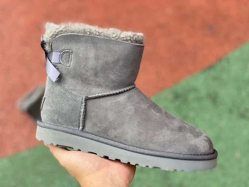 UGG Bailey Grey Bow Short Boots