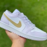 Air Jordan 1 Low White Purple Sneakers DC0774-501