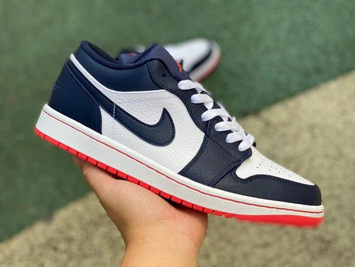 Air Jordan 1 Low Midnight Blue Low-Top Sneaker 553558-481