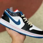 Air Jordan 1 Low Blue White Black Basketball Shoe FV3622-141