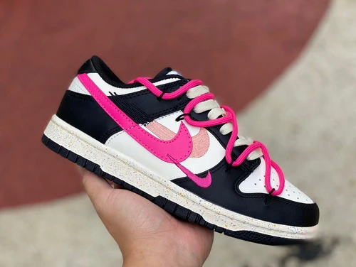 Nike Dunk Low Black White Pink FD4623-131