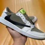 Travis Scott x Air Jordan 1 Low Golf Green Sneakers FZ3124-2