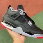 Air Jordan 4 Retro "Bred Reimagined" Black Red Leather FV5029-006