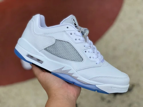 Air Jordan 5 Low GS "White Silver" 819172-122