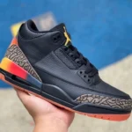 J Balvin x Air Jordan 3 "Rio" Black Red Orange