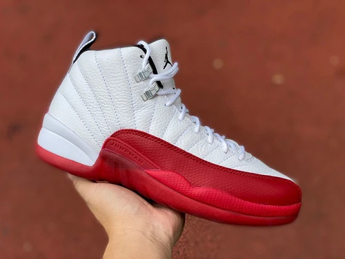 Air Jordan 12 "Cherry" White Red Basketball Shoes CT8013-116