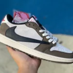 Travis Scott x Air Jordan 1 Low White Brown Black Hook DM7866-717