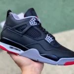 Air Jordan 4 Retro "Bred Reimagined" LJR Edition Black Red Leather FV5029-006