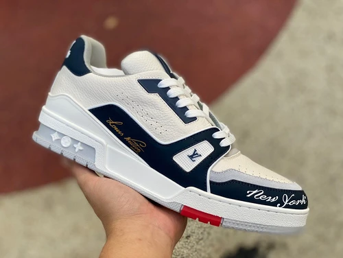 LOUIS VUITTON Trainer White Black Blue Red