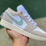 Air Jordan 1 White Pink Low Sneakers DZ5356-800