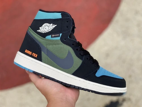 Air Jordan 1 Element GORE-TEX "Black Green Blue" High-Top Sneaker DB2889-003