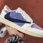 Travis Scott x Air Jordan 1 Low Golf White Purple 8.0 DZ8866-192